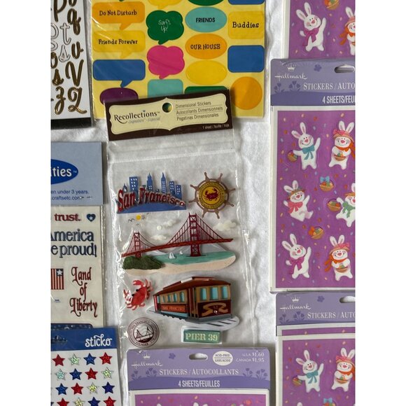 Sticker Scrap Book Acid-free Hallmark Easter Patriotic Alphabet San Francisco - Picture 13 of 15